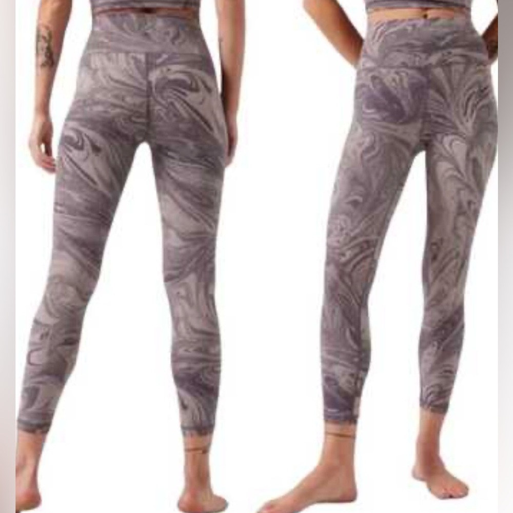 Athleta Transcend Legginge 7/8 Tight color Sumi Marble Violet XXS Small
